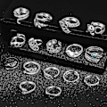 Miniatyrbild 3 av 5: Öppna ringar set knogstackring ormring boho fingerring för kvinnor män flickor