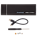 Pikkukuva 1 / 7: SSD-kotelo M.2 NGFF PCIE NVMe - USB3.1 10G Nopea 2230/2242/2260/2280 Kannettava kiintolevykotelo 0.1