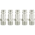 Miniatyrbillede 1 af 5: 5 stk. Han-gevind Hurtigkoblinger Luftledningskoblinger 1/4\" Bsp Slangefittings Til Luftledning