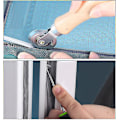 Pikkukuva 5 / 5: Putkityökalu puukahvalla ja teräsrenkaalla Työkalu Retractable Roller Sieve Window Spline Roller