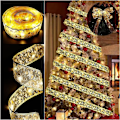 Miniatyrbilde 1 av 5: Juletrelys, 10m 100 LED Juletre Lyslenke Vanntett Eventyrlys Juledekorasjonslys Hengende, Gull