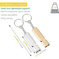Miniatyrbild 2 av 5: Metall överlevnadsvisselpipa, 2-pack superhögt 120db nödvisselpipa aluminiumvisselpipa