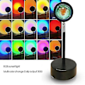 Miniatyrbilde 3 av 5: Solnedgangsprojektorlampe 180 graders rotasjon Led