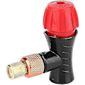 Miniatyrbilde 3 av 4: Sykkelpumpeventilhode Sykkeldekkpumpe for landeveissykler og terrengsykler (svart rød) (1 stk)