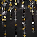 Pikkukuva 5 / 5: 35 kpl Kulta Hopea Musta Ympyrä Piste Juhla Koriste Glitter Paper Riippuva Lippu Banner Kimalteleva Tausta