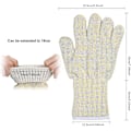 Miniatyrbild 3 av 5: 1 par grillhandskar värmebeständiga handskar universell storlek grill - kökshandskar tål ugnshandskar för grill, grillning, bakning, öppen spis, svetsning Gl
