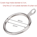 Miniatyrbillede 3 af 5: 40 stk. Metalgardinringe til gardiner og stænger, dinglende glidende øjeringe 32 mm indvendig diameter