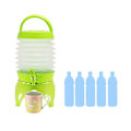 Miniatyrbild 2 av 4: 5,5 l hopfällbar dryckesbehållare dispenser plastvattenbehållare för utomhuspicknick