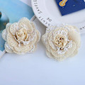 Miniatyrbillede 3 af 5: Håndlavede Burlap Blomster Til Diy Håndværk Bryllupsdekoration