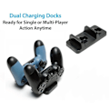 Miniatyrbillede 3 af 5: Dobbelt håndtag trådløs controller opladere dock til Ps4 Slim/pro Gamepad Dual Usb opladningsstation stand til Playstation 4
