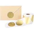 Miniatyrbillede 4 af 5: Runde Guld Mailing Label Stickers Rulle, Konvolutforsegling - 2 Tommer (gylden) (500 stk) -aya