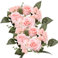 Miniatyrbillede 4 af 4: 2 stk. Kunstig Rose Krans Lys Kranse Ringe Bryllup Bordplade Krans Dekoration