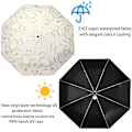 Miniatyrbillede 4 af 5: UV Solparasol Kompakt Foldbar Rejseparaply Automatisk Åbning Cl
