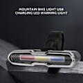 Miniatyrbilde 2 av 5: USB Oppladbart Sykkelbaklys - Rødt/Hvitt/Blått LED Hjelmlys for Sykling