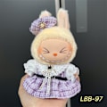 Miniatyrbillede 1 af 3: Labubu Modesæt - Outfit til 15/17cm Plysdukker, V1 V2 Stropper Bukser LBB-97