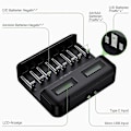 Miniatyrbild 4 av 5: Universell batteriladdare med 8 batterikapacitetsladdningshål