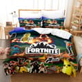 Fortnite Påslakanset 3 Delar 3D-Tryckt Sängkläder för Barnrum 200 x 200 cm 200*200