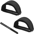 Miniatyrbillede 1 af 5: 1 par cykelpedalstropper Nylon pedalstropper stropper tåclips pedal til cykling fast gear cykel (sort)
