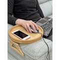 Miniatyrbillede 3 af 5: Sofa Armrest Clip Tray, Sidebord til drikkevarer/spisning (bambus)