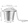 Miniatyrbillede 2 af 5: Pieces Te-infuser til løs te Rustfrit stål Te-filter med kæde Te-infuser Te-kugle til tekande & krydderier