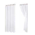 2-pack utomhusgardiner, vattentäta polyesterpaneler för avskildhet, för uteplats, veranda, lusthus, vit 132x243cm