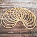 Miniatyrbillede 1 af 3: Vosarea 10 stk. 15 cm drømmefanger ring rund bambus hoop makramé håndværk hoop diy håndværk værktøjer med tørremiddel