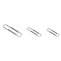 Miniatyrbillede 2 af 5: 760 stk. assorterede Drawdart papirclips, sølv, store 2 tommer, mellem 1,3 tommer og små 1,1 tommer