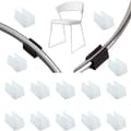 32 st Stolsbensskydd Rörändskydd Möbelskydd Golvskydd U-formade Plast Stolsbensskydd, Stolsbensskydd Silikon Rörklämma (14mm, Vit)