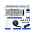 Miniatyrbillede 5 af 5: Net Under Desk Kit, Desk Wire Management Cord Organizer, Invisible Cable Hider Mesh