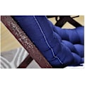 Miniatyrbilde 4 av 5: Lang Folding Recliner Rocking Chair Bomullspute Plysj Pute Bambus Stol Pute Tre Folding Stol Høy-kvalitet Pute Grå 1.2 Meter
