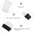 Miniatyrbillede 3 af 3: 1 sæt ATX Sleeved Cable Extension Kit PCIe GPU Extension Wire Computer Tilbehør
