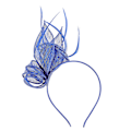 Miniatyrbilde 1 av 4: Mesh Hodebånd Hodeplagg Fascinator Bryllup Damer Dagsløp Royal Ascot (Blå)