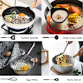 Miniatyrbillede 4 af 5: 2 stk. Non-stick køkkengrej med rustfrit stål håndtag, bpa-fri varme
