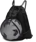 Drawstring Backpack Football Bag Foldable and Detachable Basketball Net Bag - 20L Max