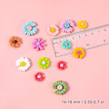 Miniatyrbild 2 av 5: Set med 100 blomsterhartser i harts, tusenskönor för gör-det-själv, scrapbooking, smyckestillverkning, handgjorda dekorationer (blandade färger)