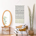 Miniatyrbild 5 av 5: Macrame väggbonad gobeläng boho vävd symbol aztek sovsal bakgrund