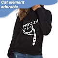 Miniatyrbillede 4 af 5: Hættetrøjer søde katteører nyhedstryk pullover sweatshirt kattehætte