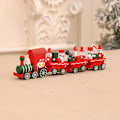 Miniatyrbilde 5 av 5: 2 stk Juletog Malte Trejulepynt Mini Juletrær Tog Julepynt Tretog Dekor