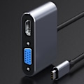 Pikkukuva 5 / 5: Usb C - Vga-monitoimikorttiadapteri 4k Type C Usb-c-keskitin videoprojektorimuuntimet Porttisovitin Prolle