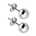 Miniatyrbilde 2 av 5: 3 par med forskjellige farger Ball Stud Ørepynt, Hypoallergen for kvinner for sensitive ører, 5 mm som kan brukes