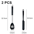 Miniatyrbillede 2 af 5: 2 stk. Non-stick køkkengrej med rustfrit stål håndtag, bpa-fri varme