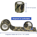 Miniatyrbild 4 av 4: 8 rullar kohesiv tejp kamouflage självhäftande bandage kohesiv camo själv