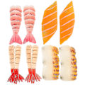 Miniatyrbild 2 av 3: 8 st konstgjord sushi falsk mat simulering realistisk nigiri falska laxskivor