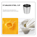 Miniatyrbillede 4 af 4: 4 stk. rustfrit 180 ml multifunktions kaffekopper i rustfrit stål (sølv)