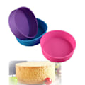 Miniatyrbillede 4 af 4: Bage silikone lille rund kageform bageform BPA-fri non-stick bageform (lille, tilfældig farve)