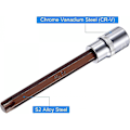 Miniatyrbilde 5 av 5: 1/2\" firkantdriv X T55 Torx bitsholder, S2 stålbiter, Cr-v holdere 140mm lengde (kun for håndbruk)