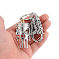 Miniatyrbilde 3 av 5: 2023 Stempelkunst nøkkelring, Mini Skull nøkkelring Motor Stempel Modell Nøkkelring, Legering Nøkkelkjede Ring Nøkkelring, Mini Anheng, Lommelykt & Flaskeåpner