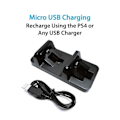 Miniatyrbillede 4 af 5: Dobbelt håndtag trådløs controller opladere dock til Ps4 Slim/pro Gamepad Dual Usb opladningsstation stand til Playstation 4