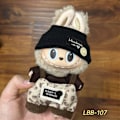 Miniatyrbillede 1 af 3: Labubu Modesæt - Outfit til 15/17cm Plysdukker, V1 V2 Stropper Bukser LBB-107