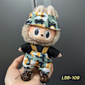 Miniatyrbillede 1 af 3: Labubu Modesæt - Outfit til 15/17cm Plysdukker, V1 V2 Stropper Bukser LBB-109
